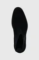 sötétkék Tommy Hilfiger magasszárú cipő velúrból CORE RWB SUEDE CHELSEA