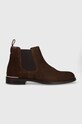 Tommy Hilfiger sztyblety zamszowe CORE RWB HILFIGER SUEDE CHELSEA nieocieplane brązowy FM0FM04757
