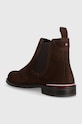 Obuwie Tommy Hilfiger sztyblety zamszowe CORE RWB HILFIGER SUEDE CHELSEA FM0FM04757 brązowy
