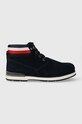 Tommy Hilfiger buty zamszowe CORE HILFIGER SUEDE BOOT skóra zamszowa granatowy FM0FM04800
