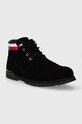 Semišové boty Tommy Hilfiger CORE HILFIGER SUEDE BOOT FM0FM04800 černá AW23