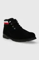 Tommy Hilfiger velúr cipő CORE SUEDE BOOT fekete