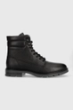 fekete Tommy Hilfiger bőr cipő WARM PADDED LTH BOOT Férfi