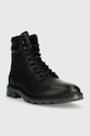 Tommy Hilfiger bőr cipő WARM PADDED LTH BOOT FM0FM04802 fekete AW23