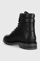 Încălțăminte Tommy Hilfiger ghete de piele WARM PADDED HILFIGER LTH BOOT FM0FM04802 negru