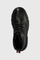 čierna Kožené členkové topánky Tommy Hilfiger TH ELEVATED CHUNKY W LTH BOOT