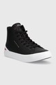 Tommy Hilfiger trampki skórzane TH HI VULC CORE LTH FM0FM04816 czarny AW23