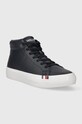Πάνινα παπούτσια Tommy Hilfiger MODERN VULC LTH HI WL FM0FM04820 σκούρο μπλε AW23