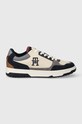 Tommy Hilfiger sneakersy zamszowe TH BASKET BETTER SUEDE MIX syntetyczny granatowy FM0FM04822