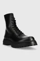 Tommy Jeans bőr cipő TJM CASUAL BOOT fekete