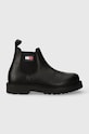 Tommy Jeans ghete chelsea de piele TJM NAPA LEATHER casual negru EM0EM01254