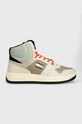 Tommy Jeans sneakersy skórzane TJM BASKET MID LEATHER wysoka beżowy EM0EM01258