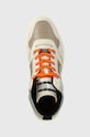 Tommy Jeans sneakersy skórzane TJM BASKET MID LEATHER beżowy EM0EM01258