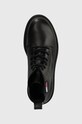 Tommy Jeans buty skórzane TJM RUBERIZED LACE UP BOOT czarny EM0EM01276