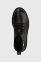 Tommy Jeans buty skórzane TJM RUBERIZED LACE UP BOOT czarny EM0EM01276