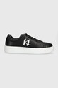Karl Lagerfeld bőr sportcipő MAXI KUP alacsony fekete KL52215.00W