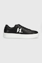 Karl Lagerfeld sneakersy skórzane MAXI KUP niska czarny KL52215.00W