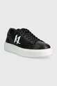 Karl Lagerfeld bőr sportcipő MAXI KUP KL52215.00W fekete AW23