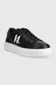 Δερμάτινα αθλητικά παπούτσια Karl Lagerfeld MAXI KUP μαύρο