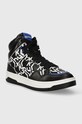 Karl Lagerfeld Jeans sneakersy skórzane KREW KLJ53043.001 czarny AW23