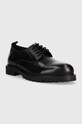 Kožené poltopánky Pepe Jeans TRUCKER SHOE M PMS10320 čierna AW23