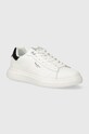 Pepe Jeans sneakers din piele EATON BASIC mic de statură alb PMS30981