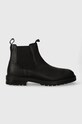 Pepe Jeans sztyblety skórzane LOGAN CHELSEA skóra licowa czarny PMS50238