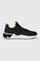 Δερμάτινα αθλητικά παπούτσια Calvin Klein LOW TOP LACE UP LTH επικαλυμμένο δέρμα μαύρο HM0HM00317