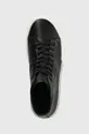μαύρο Δερμάτινα ελαφριά παπούτσια Calvin Klein HIGH TOP LACE UP