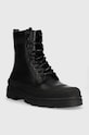 Calvin Klein buty skórzane LACE UP BOOT HIGH HM0HM01213 czarny AW23