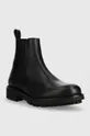 Kožená obuv Calvin Klein CHELSEA BOOT čierna