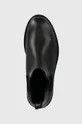 fekete Calvin Klein bőr cipő CHELSEA BOOT