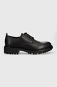 Calvin Klein półbuty skórzane DERBY skóra licowa czarny HM0HM01230