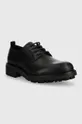 Kožne cipele Calvin Klein DERBY crna