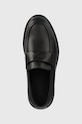 Kožené mokasíny Calvin Klein MOCCASIN W/ BOLD LOGO černá HM0HM01245