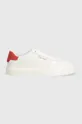 Calvin Klein sneakersy skórzane LOW TOP LACE UP BSKT biały