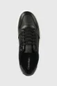 μαύρο Δερμάτινα αθλητικά παπούτσια Calvin Klein LOW TOP LACE UP BSKT