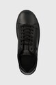 Шкіряні кросівки Calvin Klein LOW TOP LACE UP W/ZIP RUBB чорний HM0HM01268