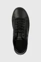 μαύρο Δερμάτινα αθλητικά παπούτσια Calvin Klein LOW TOP LACE UP W/ZIP RUBB