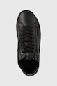 Calvin Klein sneakersy skórzane HIGH TOP LACE UP W/ZIP RUBB czarny HM0HM01269