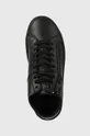 μαύρο Δερμάτινα αθλητικά παπούτσια Calvin Klein HIGH TOP LACE UP W/ZIP RUBB