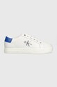 Calvin Klein Jeans sneakersy skórzane CLASSIC CUPSOLE LACEUP LOW LTH Planet friendly biały YM0YM00491
