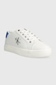 Calvin Klein Jeans sneakersy skórzane CLASSIC CUPSOLE LACEUP LOW LTH YM0YM00491 biały SS24