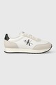 Calvin Klein Jeans sneakersy RETRO RUNNER SU-NY MONO skóra zamszowa biały YM0YM00746