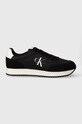 Sneakers boty Calvin Klein Jeans RETRO RUNNER SU-NY MONO semišová kůže černá YM0YM00746