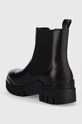 Boty Kožené kotníkové boty Calvin Klein Jeans TRANSP COMBAT CHELSEA LTH YM0YM00754 černá
