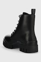 Boty Kožené boty Calvin Klein Jeans TRANSP COMBAT MID LACEUP LTH YM0YM00755 černá