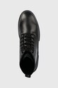 Шкіряні черевики Calvin Klein Jeans TRANSP COMBAT MID LACEUP LTH чорний YM0YM00755