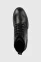 čierna Kožená obuv Calvin Klein Jeans TRANSP COMBAT MID LACEUP LTH