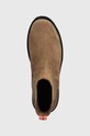 Замшеві черевики Calvin Klein Jeans EVA MID CHELSEA BOOT SUEDE коричневий YM0YM00764